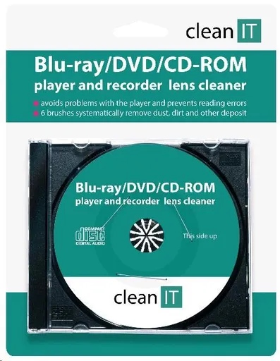 CLEAN IT čistiace CD pre Blu-ray/DVD/CD-ROM prehrávače (náhrada za CL-32)