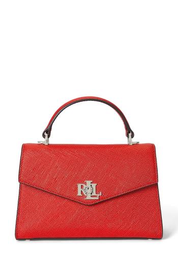 Kožená kabelka Lauren Ralph Lauren oranžová farba, 431966765