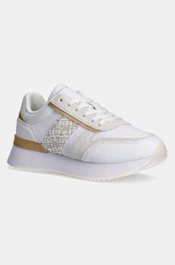 Tenisky Tommy Hilfiger LUX MONOGRAM RUNNER biela farba, FW0FW08387