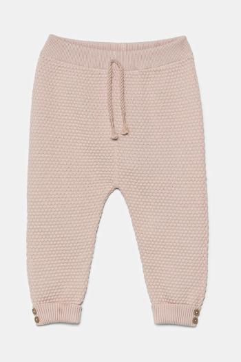 Detské tepláky United Colors of Benetton ružová farba, jednofarebné, 1294AF006