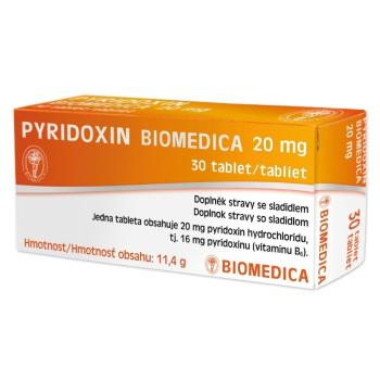 BIOMEDICA Pyridoxín 20 mg 30 tabliet