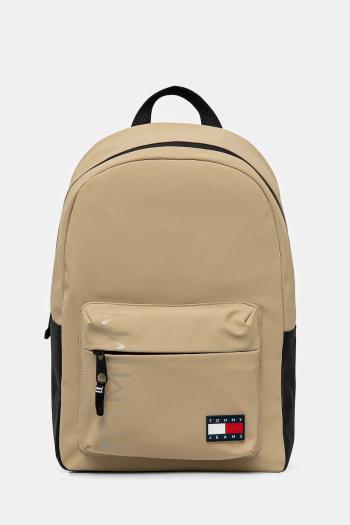 Ruksak Tommy Jeans pánsky, béžová farba, veľký, jednofarebný, AM0AM13274