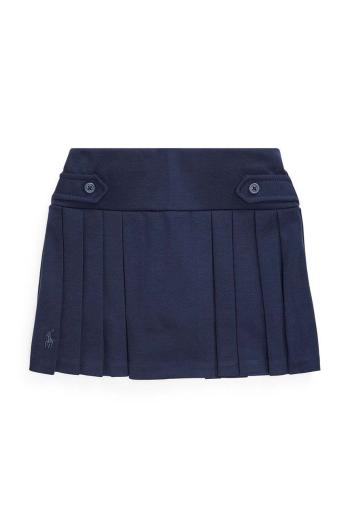 Dievčenská sukňa Polo Ralph Lauren tmavomodrá farba, mini, áčkový strih, 312749584001