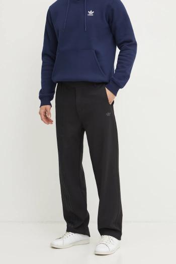 Nohavice adidas Originals TAILORED PT pánske, čierna farba, rovné, JC7420