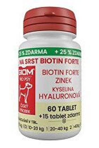 Giom S dog Na srsť Biotín FORTE 60 tbl+25% zadarmo