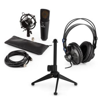 Auna MIC-920B USB mikrofónová sada V1 slúchadlá, kondenzátorový mikrofón, stojan