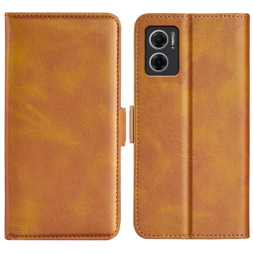 SIDE Peňaženkové puzdro pre Xiaomi Redmi 10 5G svetlohnedé