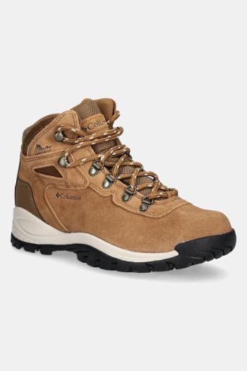 Topánky Columbia Newton Ridge Plus Waterproof dámske, hnedá farba