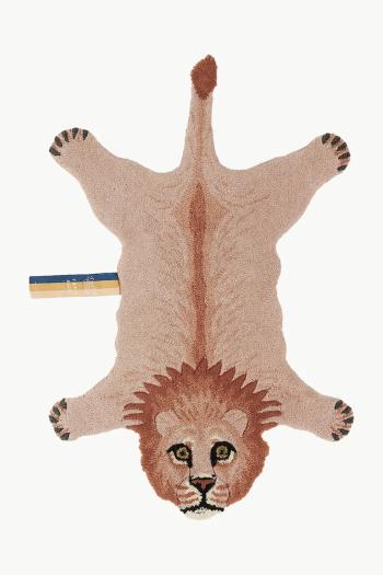 Vlnený koberec Doing Goods Pinky Lion Rug ružová farba