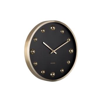Karlsson 5971BK dizajnové nástenné hodiny čierne,priemer 35 cm
