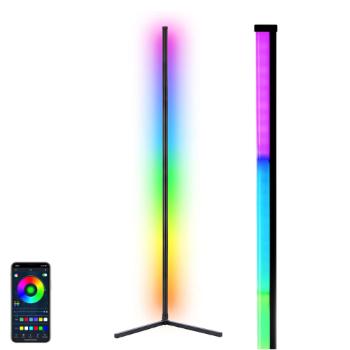 LED lámpatest , állólámpa , 125 cm , távirányítóval , RGB + IC (digitális) , dimmelhető , USB , WIFI/Bluetooth , TUYA , LEDISSIMO AMBIENT LIGHT