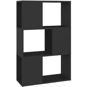 Shumee deliaca stena čierna 60 × 24 × 94 cm drevotrieska, 809072