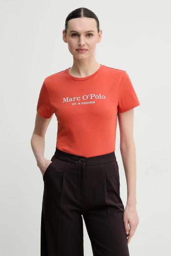 Bavlnené tričko Marc O'Polo dámske, červená farba, 502229351055