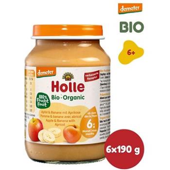 HOLLE BIO Jablko a banán s marhuľami 6× 190 g (7640104954460)