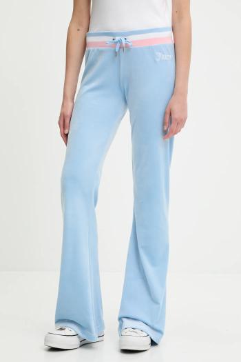 Velúrové tepláky Juicy Couture CHRISTINE STRIPE LOW RISE jednofarebná, JCWBJ225352