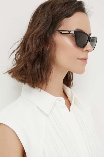 Slnečné okuliare Emporio Armani dámske, čierna farba