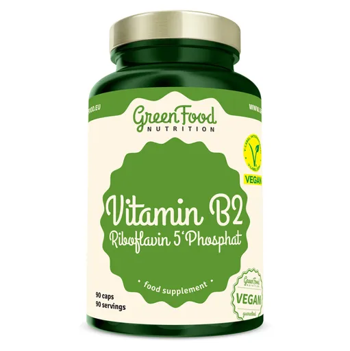 GREENFOOD NUTRITION Vitamín B2 riboflavín 5'phosphat 90 kapsúl