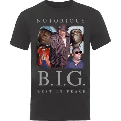 Biggie Smalls tričko Collage Čierna S