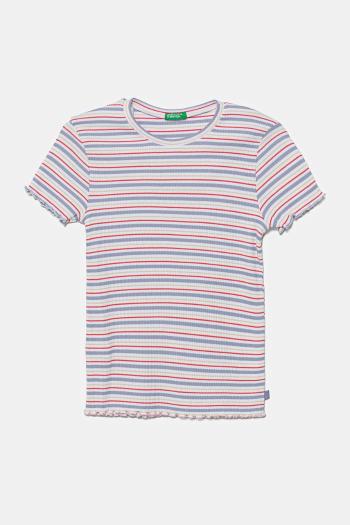 Detské tričko United Colors of Benetton fialová farba, 3TLVC10N0