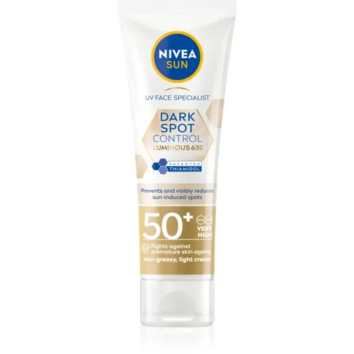 NIVEA SUN Luminous 630 pleťový krém na opaľovanie proti pigmentovým škvrnám SPF 50+ 40 ml