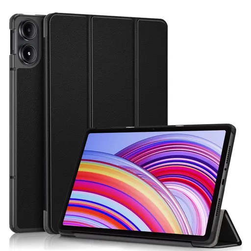 LEATHER Zaklápací kryt pre Xiaomi Redmi Pad Pro / Pad Pro 5G čierny