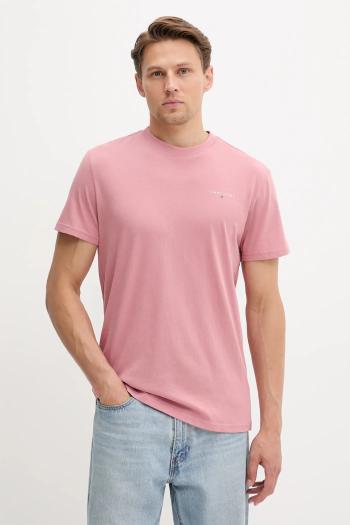 Bavlnené tričko Tommy Jeans pánske, oranžová farba, s potlačou, DM0DM21780