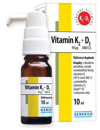 GENERICA Vitamin K2 90 µg  + D3 2000 I.U. 10 ml