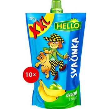 HELLO XXL ovocná kapsička s banánmi 10× 200 g (8590014639539)