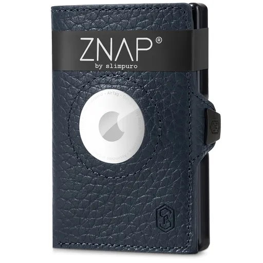 Slimpuro ZNAP Airtag Wallet, 12 kariet, priehradka na mince, 8,9 x 1,8 x 6,3 cm (Š x V x H), ochrana RFID