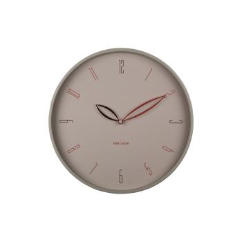 Dizajnové nástenné hodiny Karlsson 6012WG béžové,priemer 40 cm