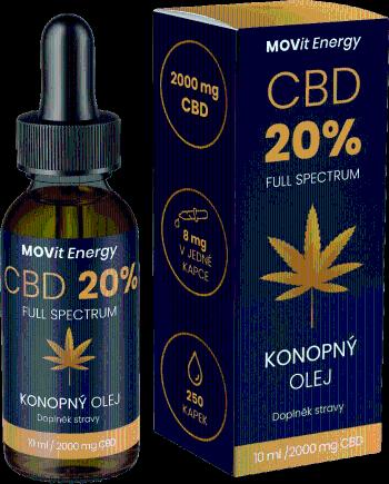 MOVIT ENERGY CBD 20% Full Spectrum Konopný olej 10 ml