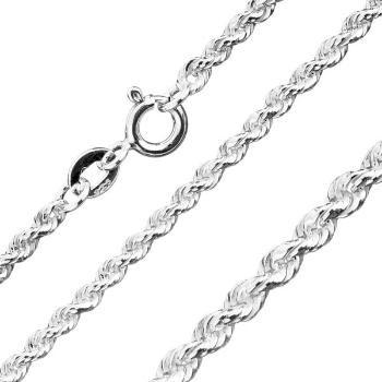 Retiazka zo striebra 925, špirálovo spájané očká, šírka 1,8 mm, dĺžka 450 mm