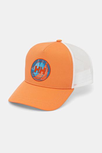 Šiltovka Helly Hansen oranžová farba, s potlačou, 67520