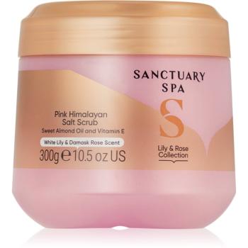 Sanctuary Spa Lily & Rose ošetrujúci telový peeling s vôňou kvetín 300 g