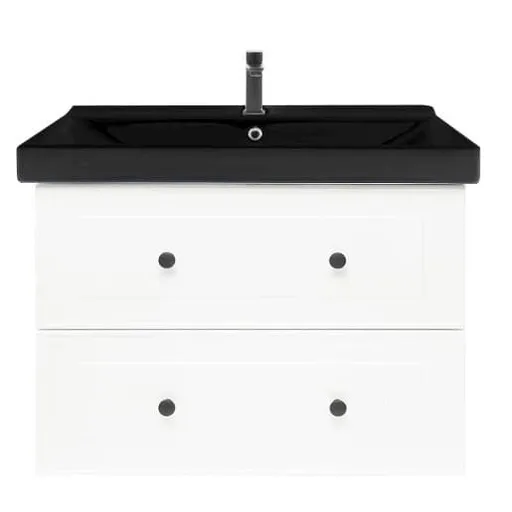 Kúpeľňová skrinka s umývadlom Naturel Forli 80x53x46 cm biela lesk FORLI80BIUVERB