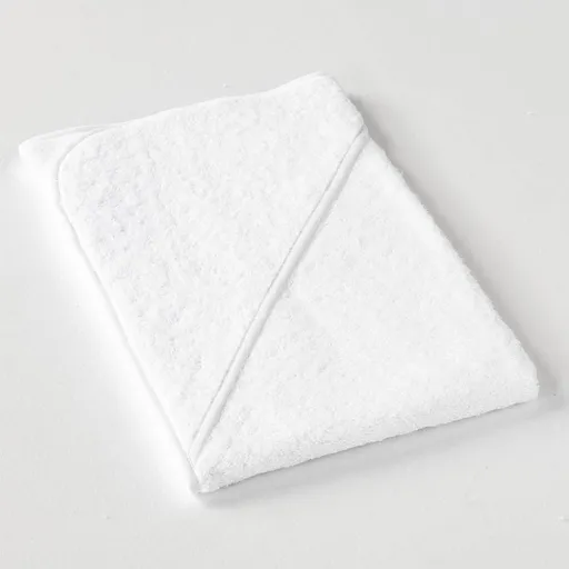 Bontis Detská osuška s kapucňou - Biela / biela