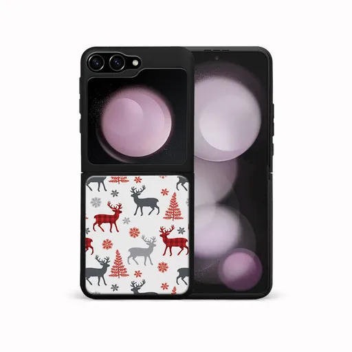 MY ART Kryt s vianočným dizajnom Samsung Galaxy Z Flip7 FE 5G / Flip6 5G DEER (068)
