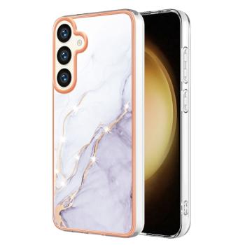 IMD MARBLE Ochranný kryt pre Samsung Galaxy S24 Plus 5G WHITE