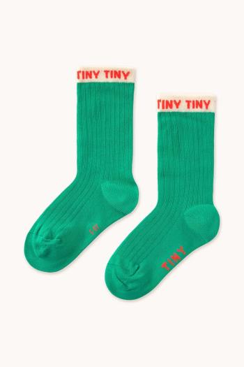 Detské ponožky Tinycottons TINY MEDIUM SOCKS zelená farba, SS25-443