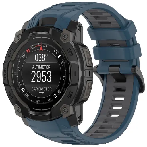 SPORTY Vymeniteľný silikónový remienok Garmin Instinct 3 45mm BLUE GRAY