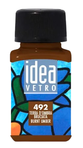 MAIMERI IDEA VETRO - Farby na sklo 492 - burnt umber, 60 ml