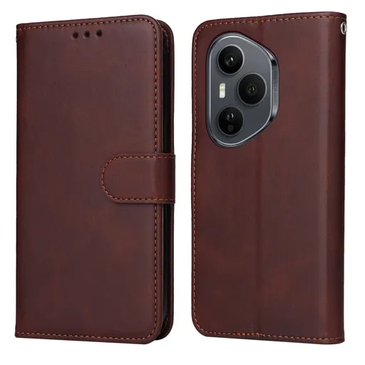 SMOOTH Peňaženkové puzdro pre Honor 400 Pro 5G hnedé