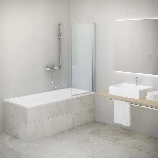 Roth TV1 vanová zástěna 140x75 cm stříbro 706-7500000-01-02