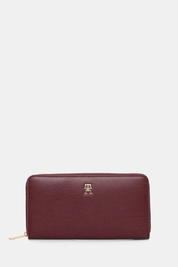 Peňaženka Tommy Hilfiger dámska, bordová farba, AW0AW17744
