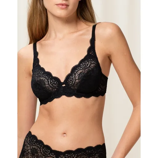 Priliehavá čipkovaná podprsenka Amourette, s kosticami