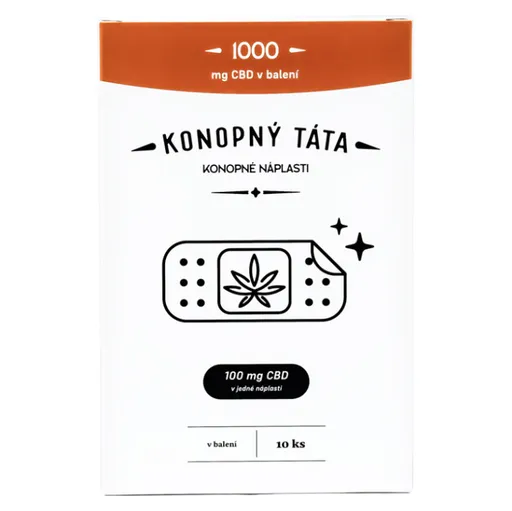 KONOPNÝ TÁTA CBD náplasti 100 mg – 10 kusov