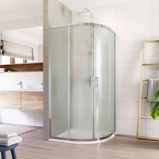 Mereo Sprchovací kút, Lima, štvrťkruh, R 550, zasúvací, 90x90 cm, chróm ALU, sklo Point CK608B22K