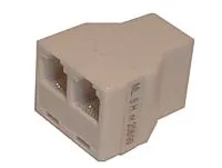 Redukcia telefónna konektor/ 2xzdierka 6p-4c