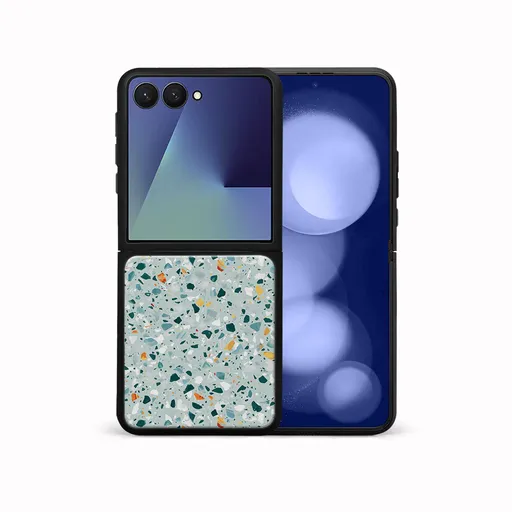 MY ART Ochranný kryt pre Samsung Galaxy Z Flip7 5G BLUE TERRAZZO (164)
