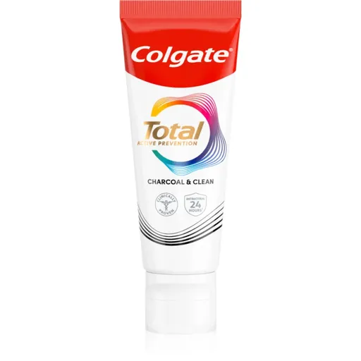 Colgate Total Active Prevention Charcoal & Clean bieliaca zubná pasta s aktívnym uhlím 75 ml